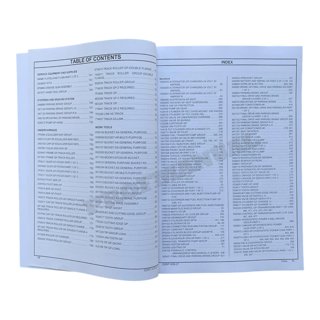 Caterpillar Cat 953 LGP Track Loader Parts Catalog Manual