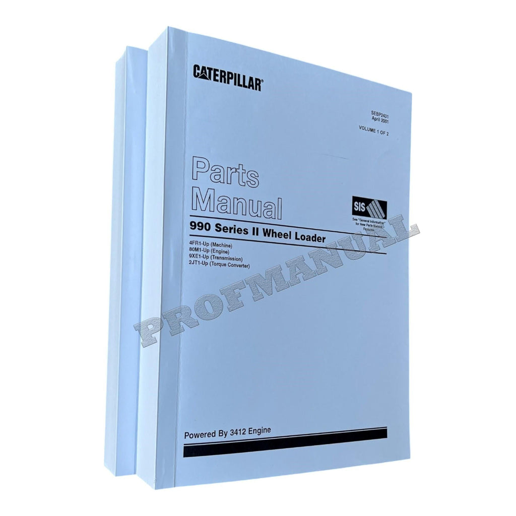 Caterpillar Cat 990 Series II Wheel Loader Parts Catalog Manual SEBP2431