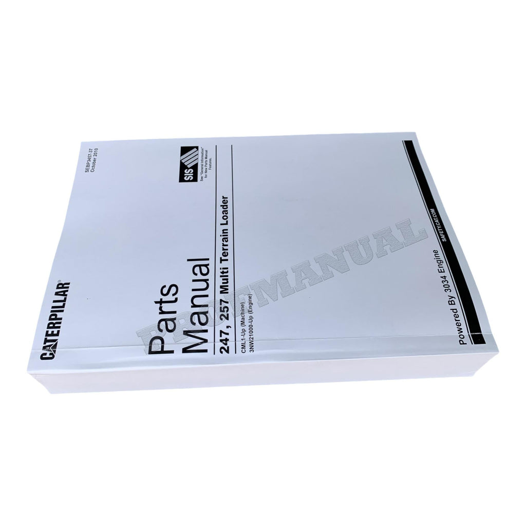 Caterpillar 247 257 Multi Terrain Loader Parts Catalog Manual S.N. CML1-UP