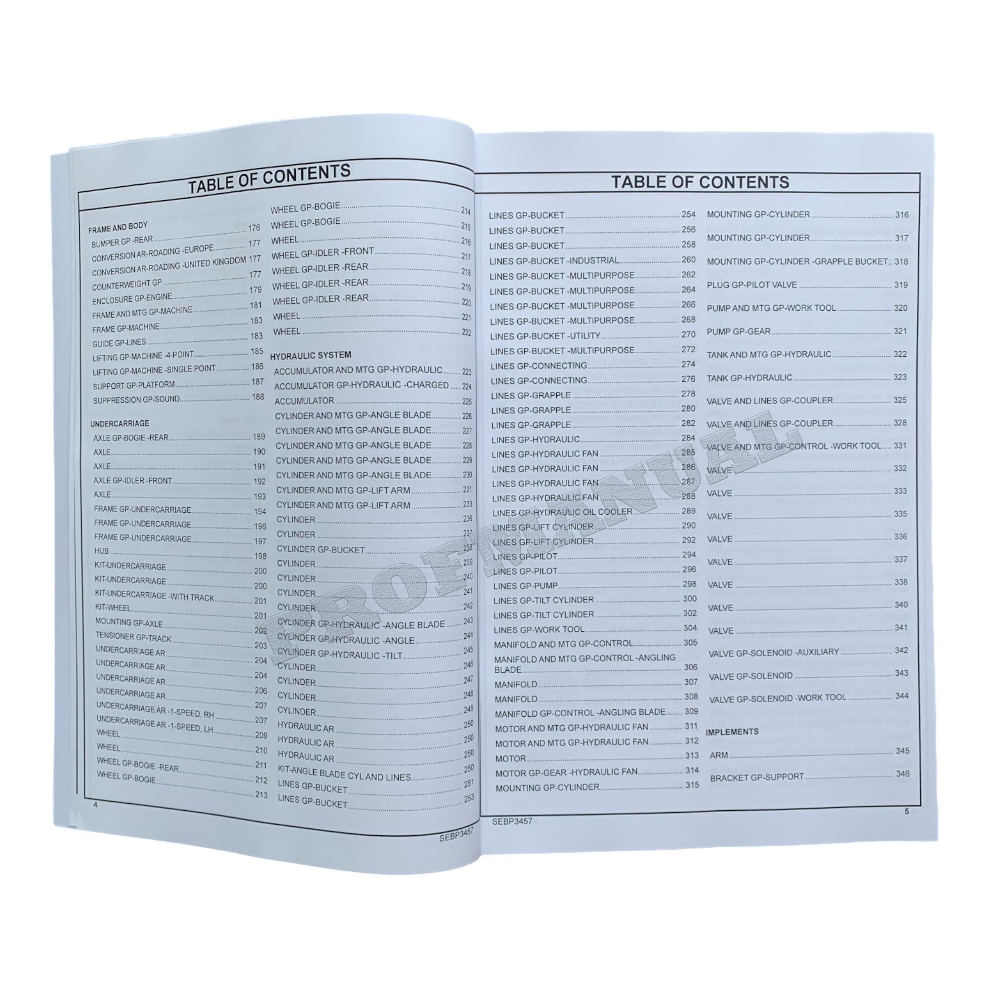 Caterpillar 247 257 Multi Terrain Loader Parts Catalog Manual S.N. CML1-UP