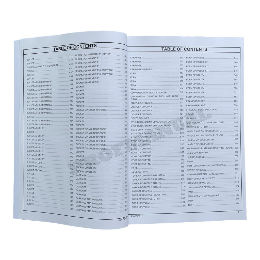 Caterpillar 247 257 Multi Terrain Loader Parts Catalog Manual S.N. CML1-UP