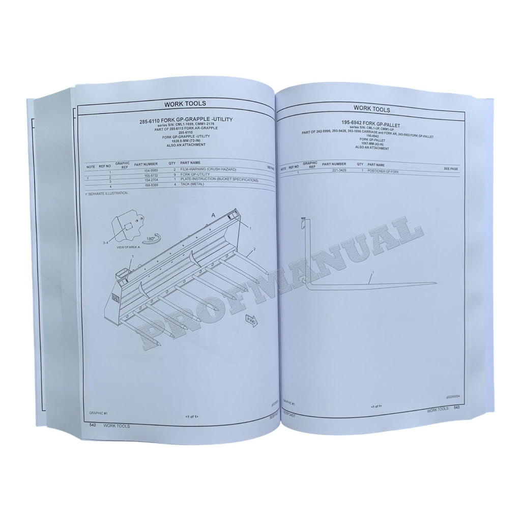 Caterpillar 247 257 Multi Terrain Loader Parts Catalog Manual S.N. CML1-UP
