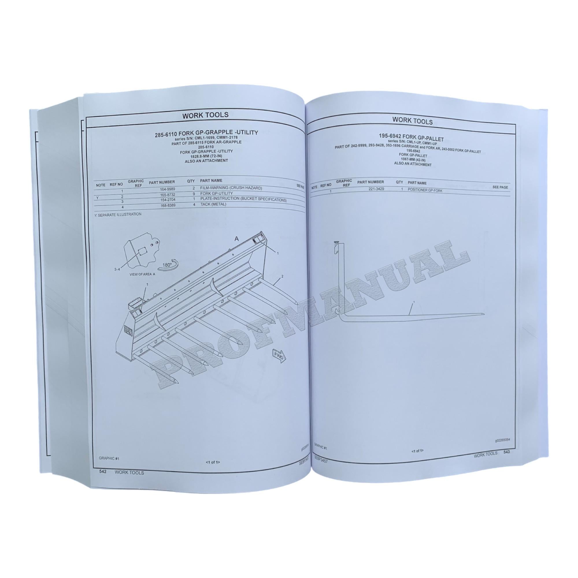 Caterpillar 247 257 Multi Terrain Loader Parts Catalog Manual S.N. CML1-UP