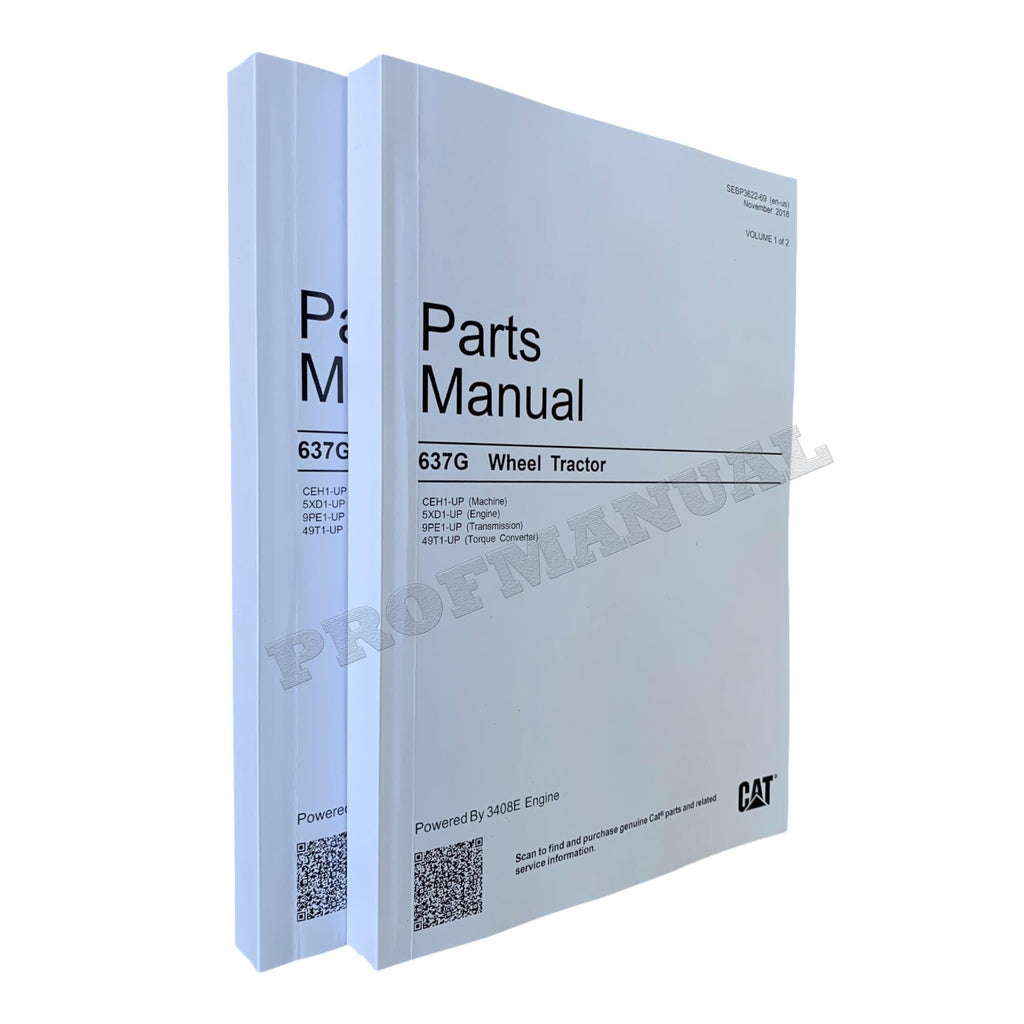 Caterpillar Cat 637G Wheel Tractor Parts Catalog Manual SEBP3622