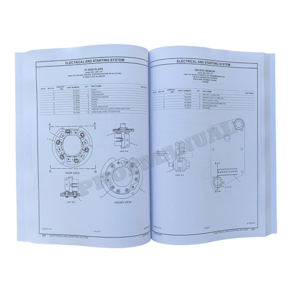 Caterpillar Cat 637G Wheel Tractor Parts Catalog Manual SEBP3622