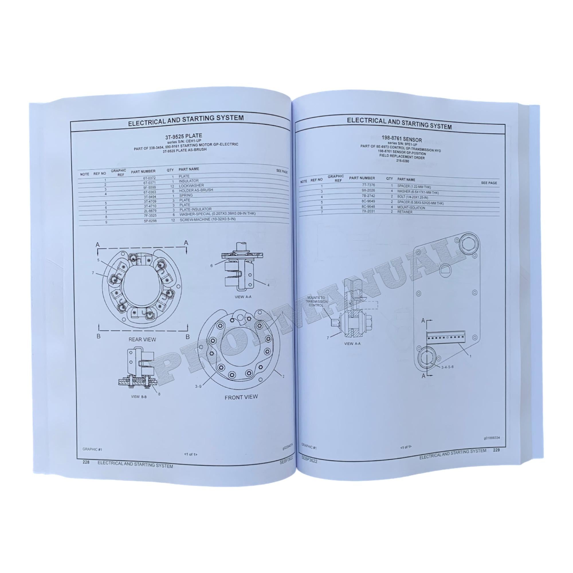 Caterpillar Cat 637G Wheel Tractor Parts Catalog Manual SEBP3622