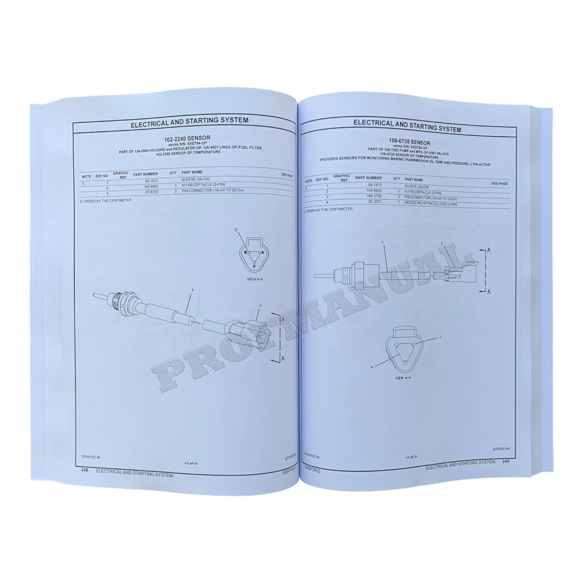 Caterpillar Cat 637G Wheel Tractor Parts Catalog Manual SEBP3622