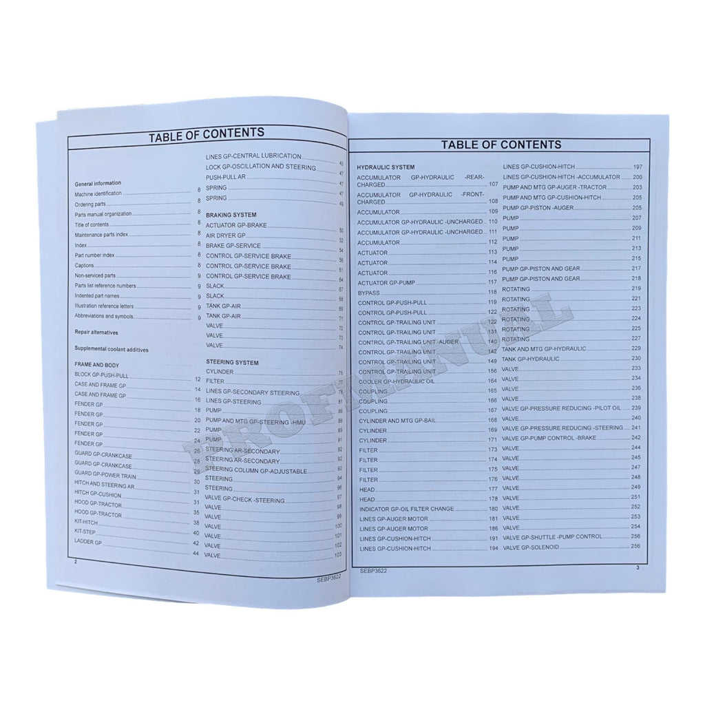 Caterpillar Cat 637G Wheel Tractor Parts Catalog Manual SEBP3622