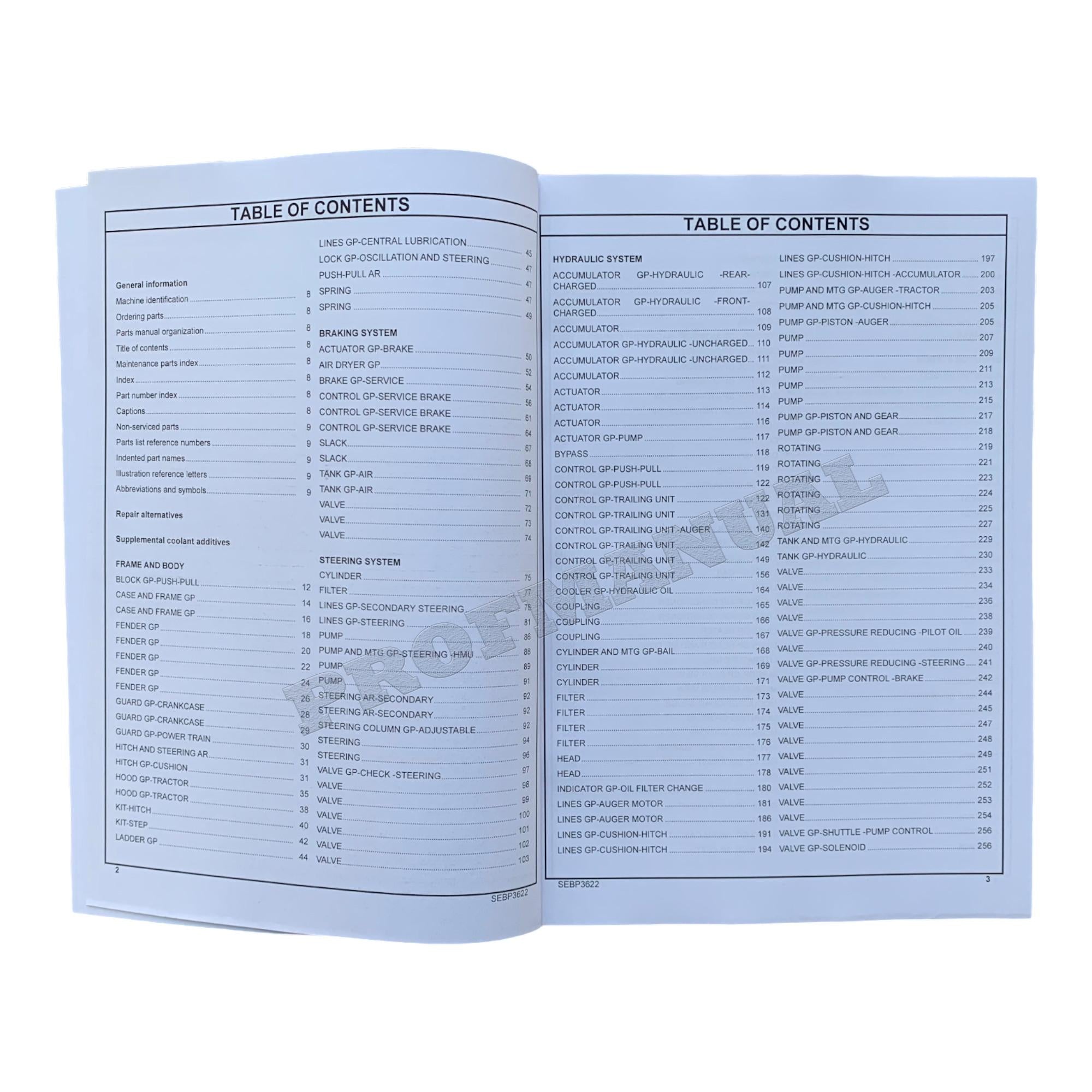 Caterpillar Cat 637G Wheel Tractor Parts Catalog Manual SEBP3622