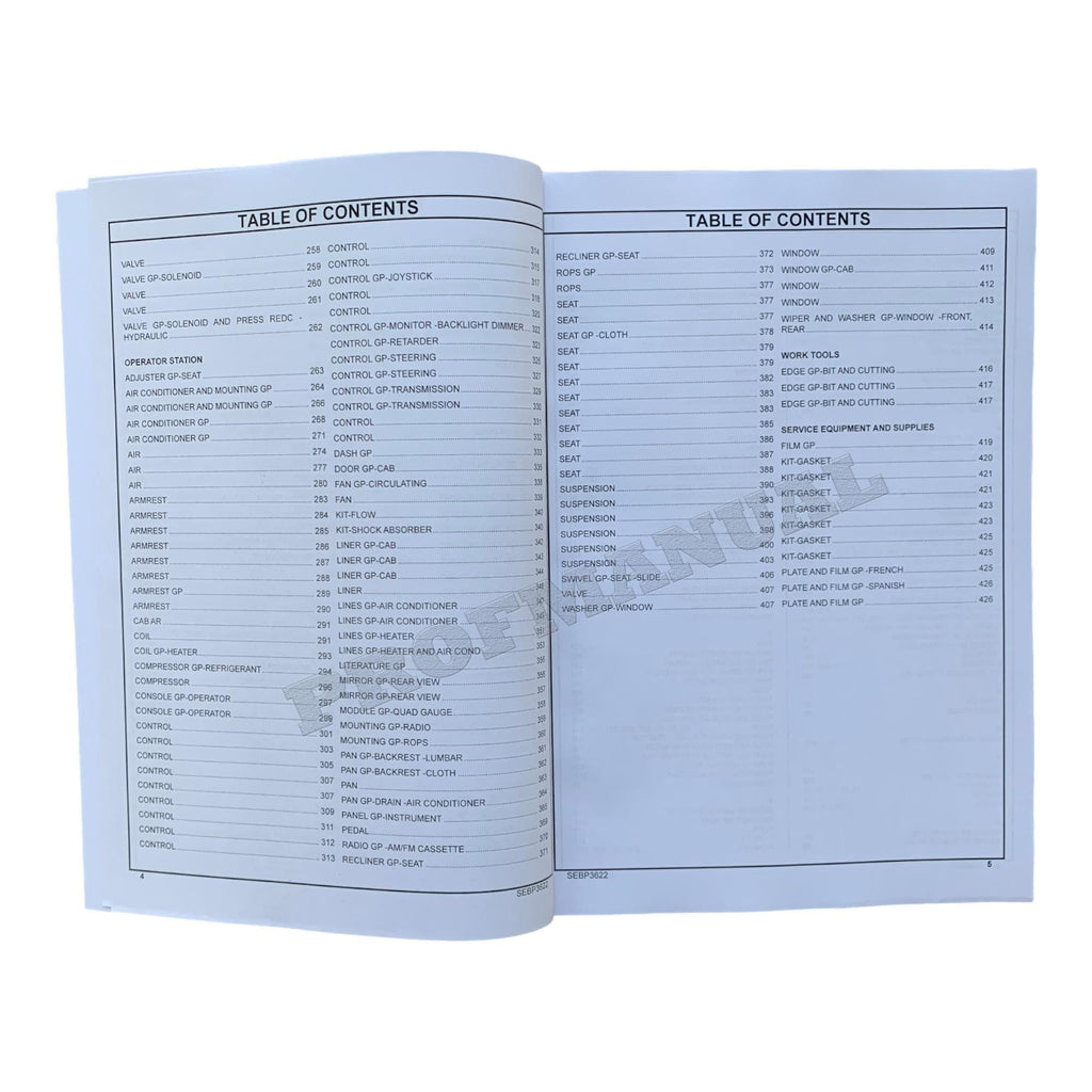 Caterpillar Cat 637G Wheel Tractor Parts Catalog Manual SEBP3622