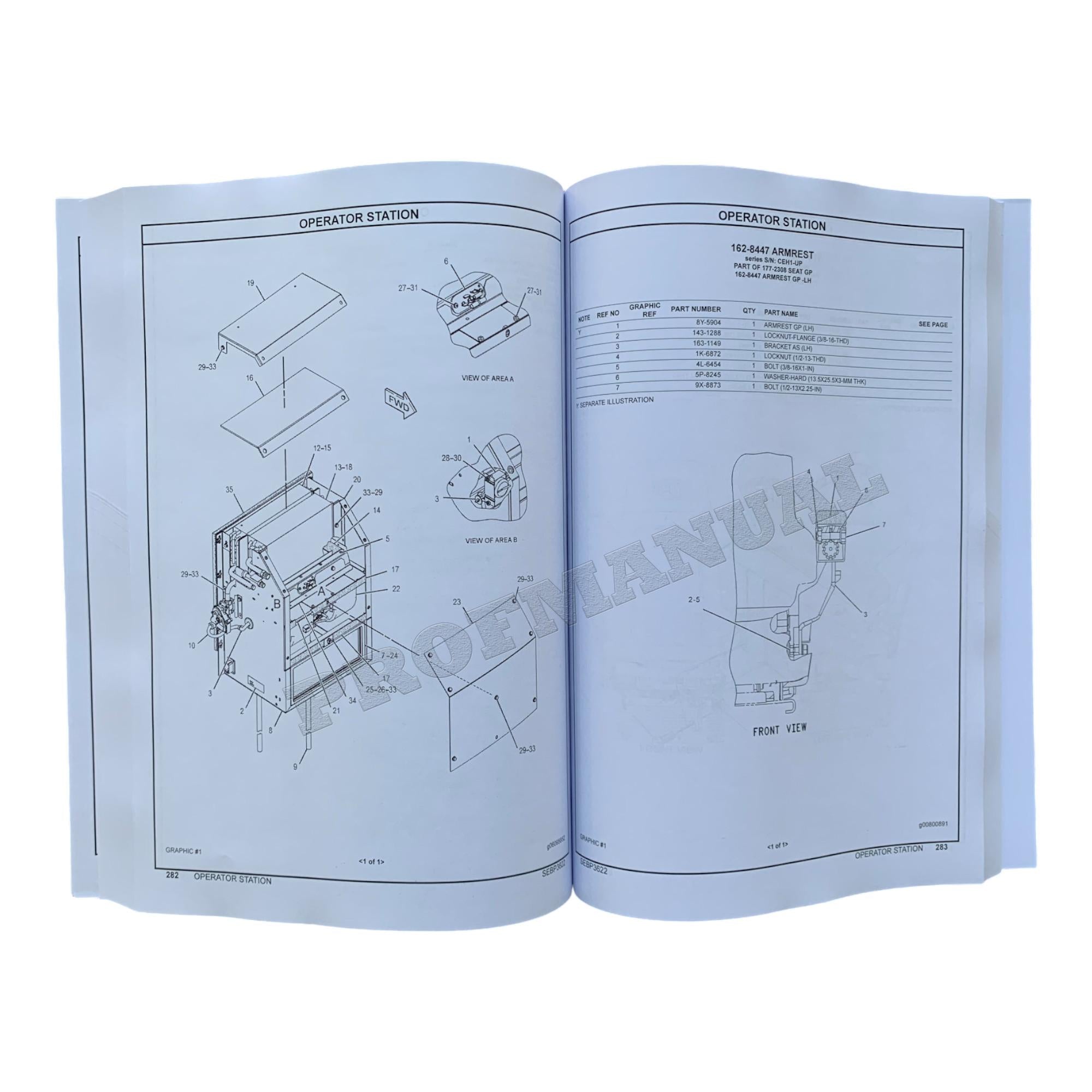 Caterpillar Cat 637G Wheel Tractor Parts Catalog Manual SEBP3622
