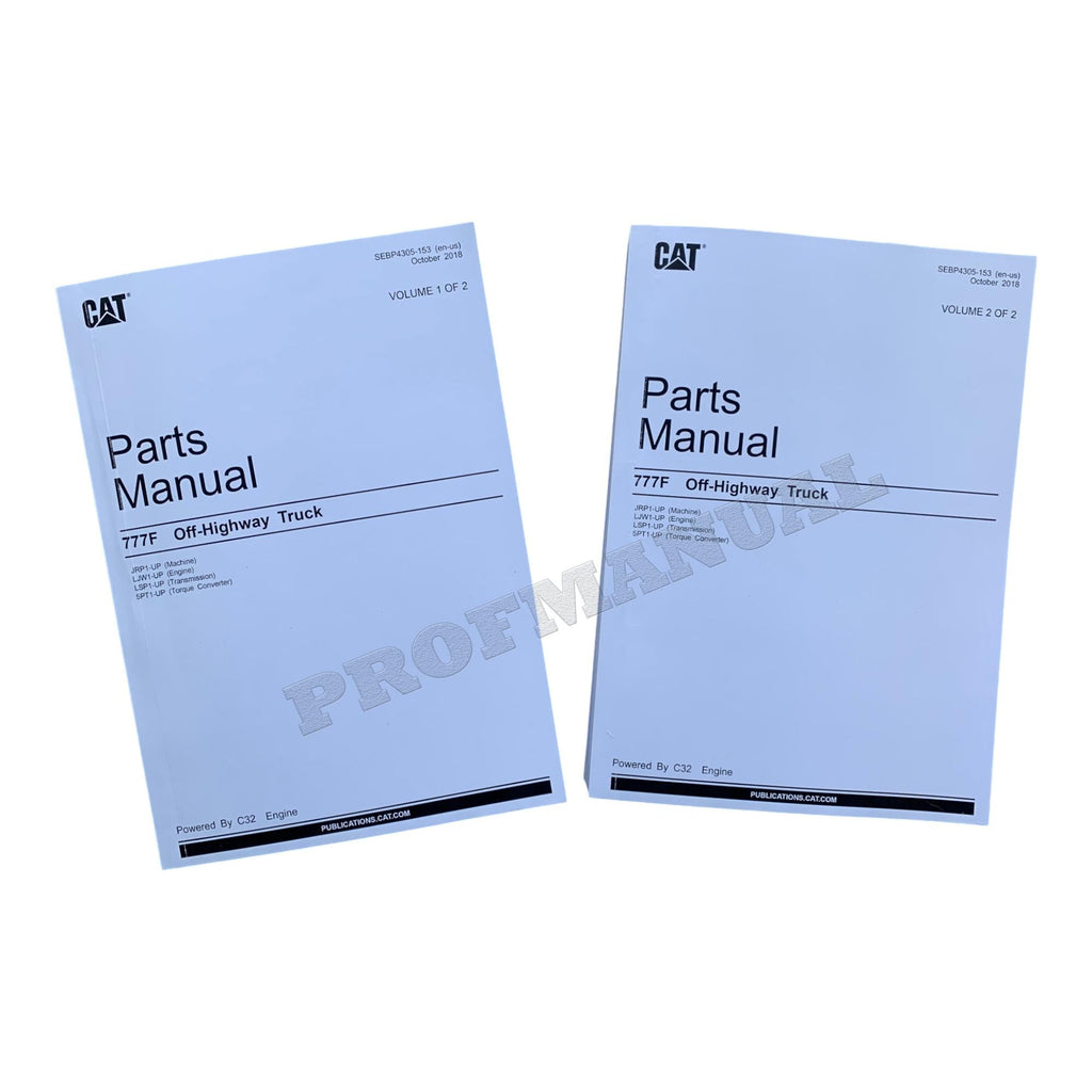 Caterpillar Cat 777F Off Highway Truck Parts Catalog Manual