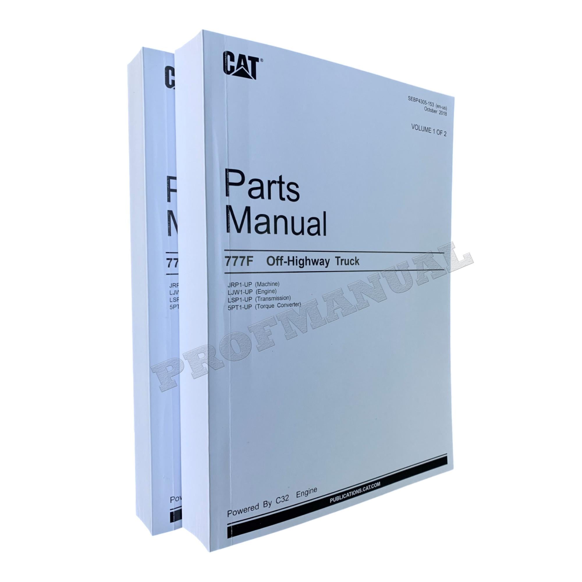 Caterpillar Cat 777F Off Highway Truck Parts Catalog Manual