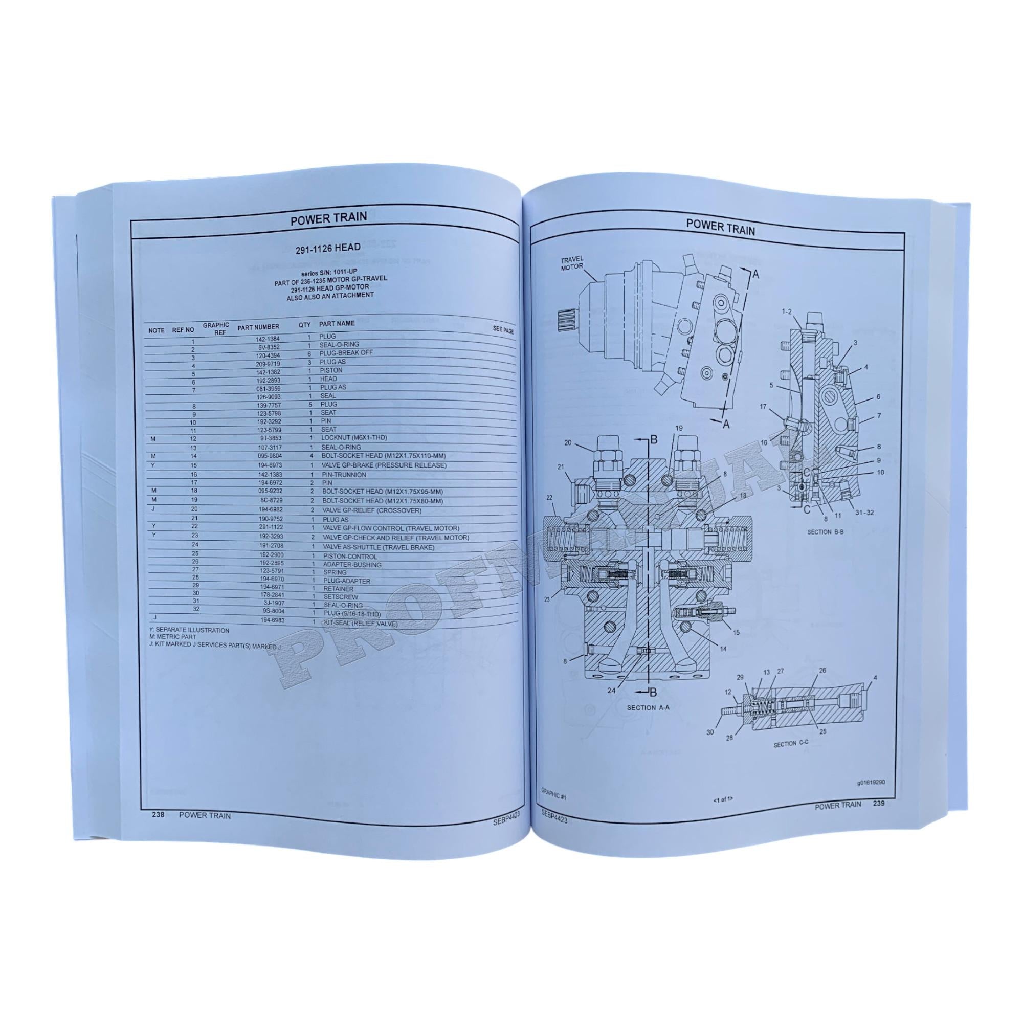 Catálogo de piezas de la taladora apiladora de cadenas Caterpillar TK711 Manual 1011265-Up THX1-Up