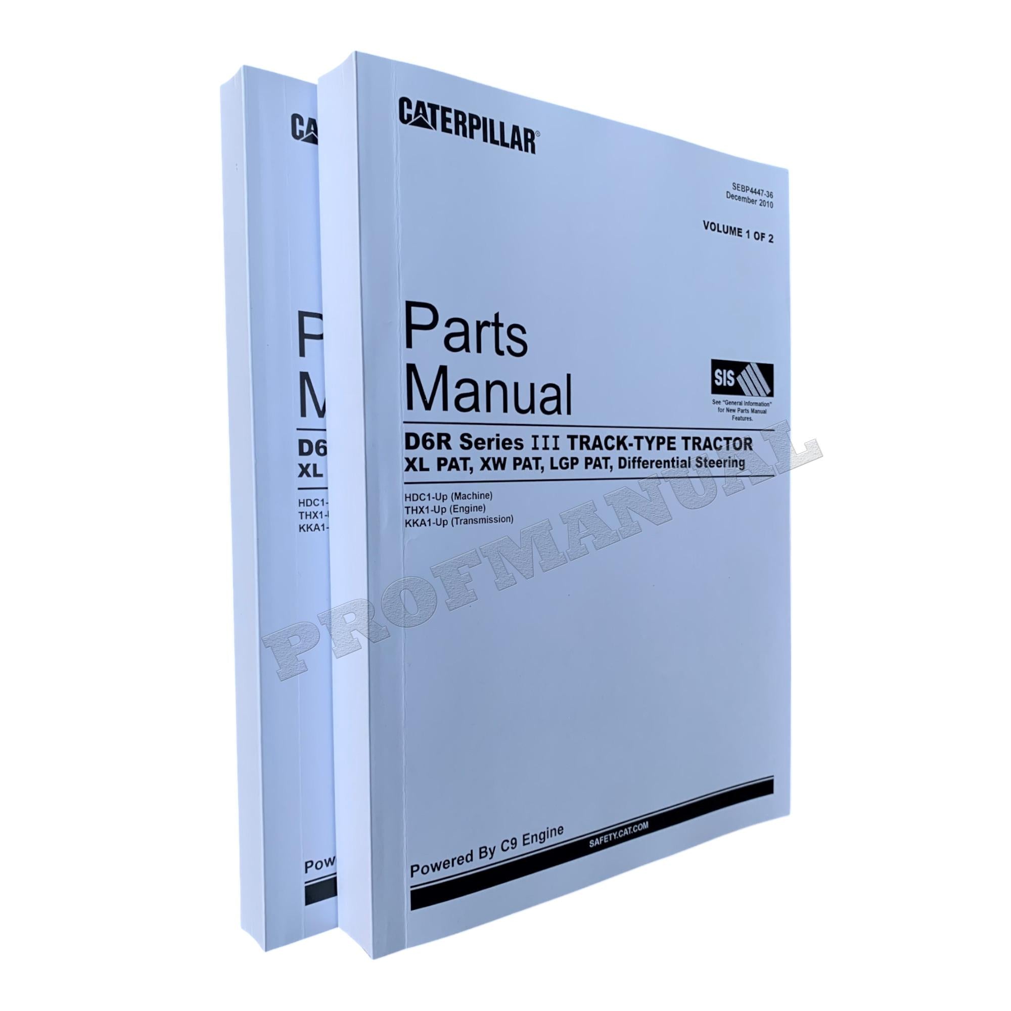 Caterpillar Cat D6R Series 3 Tractor XL PAT XW PAT LGP PAT Parts Catalog Manual