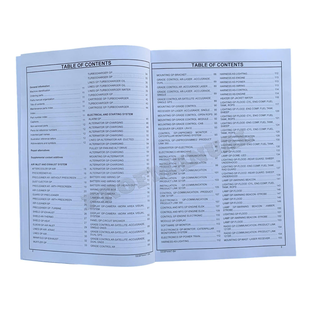 Caterpillar Cat D6R Series 3 Tractor XL PAT XW PAT LGP PAT Parts Catalog Manual