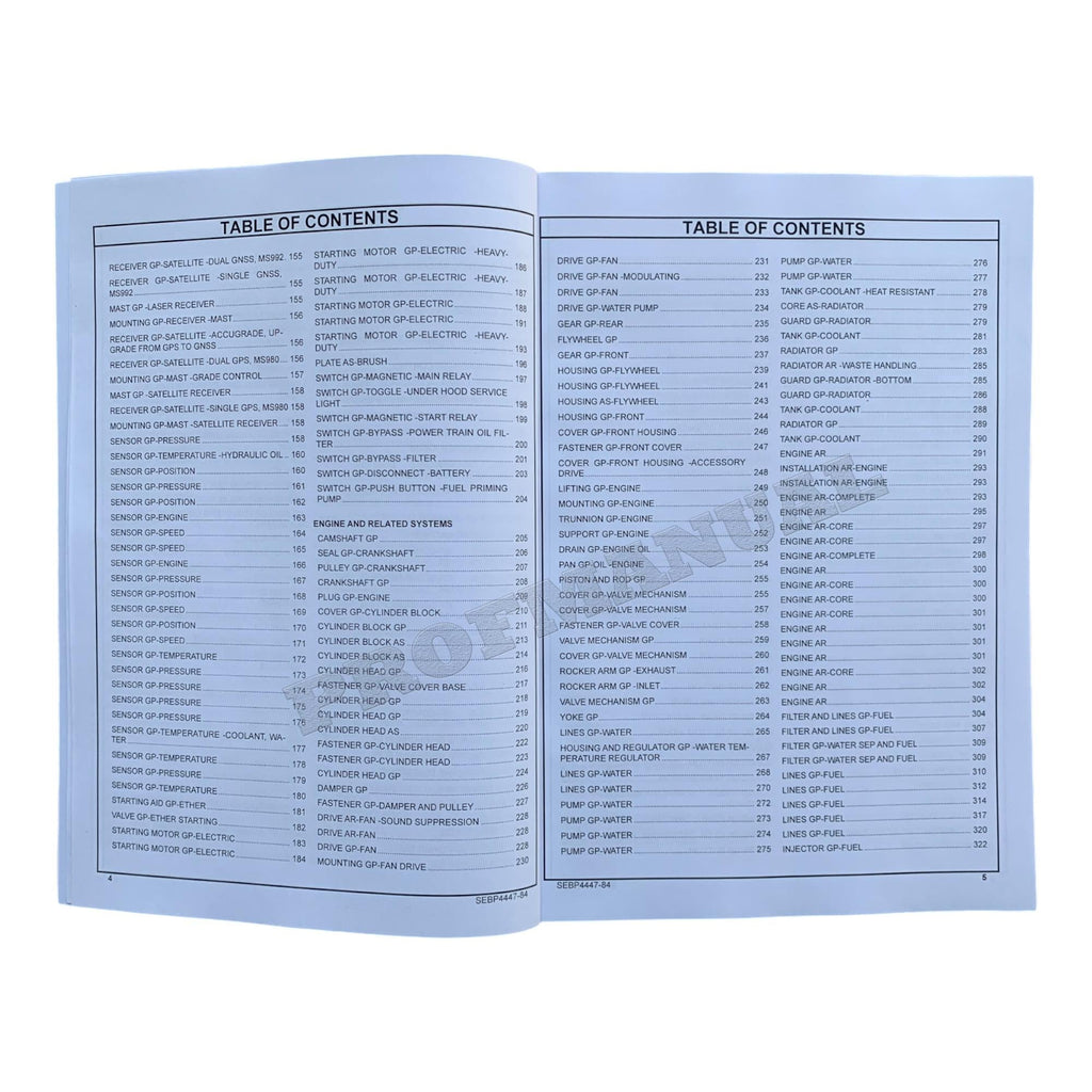 Caterpillar Cat D6R Series 3 Tractor XL PAT XW PAT LGP PAT Parts Catalog Manual