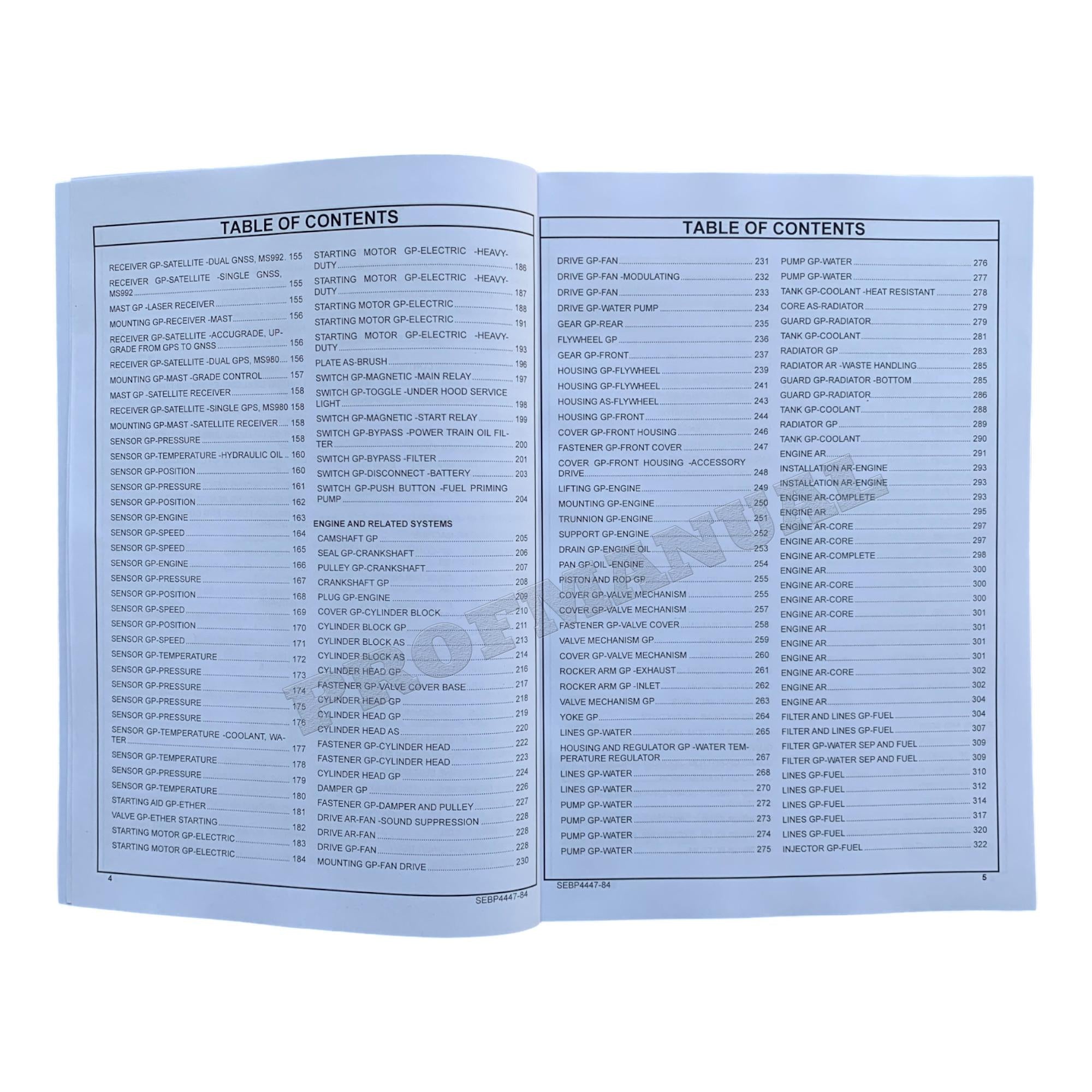 Caterpillar Cat D6R Series 3 Tractor XL PAT XW PAT LGP PAT Parts Catalog Manual