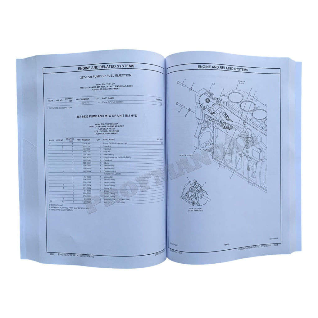 Caterpillar Cat D6R Series 3 Tractor XL PAT XW PAT LGP PAT Parts Catalog Manual
