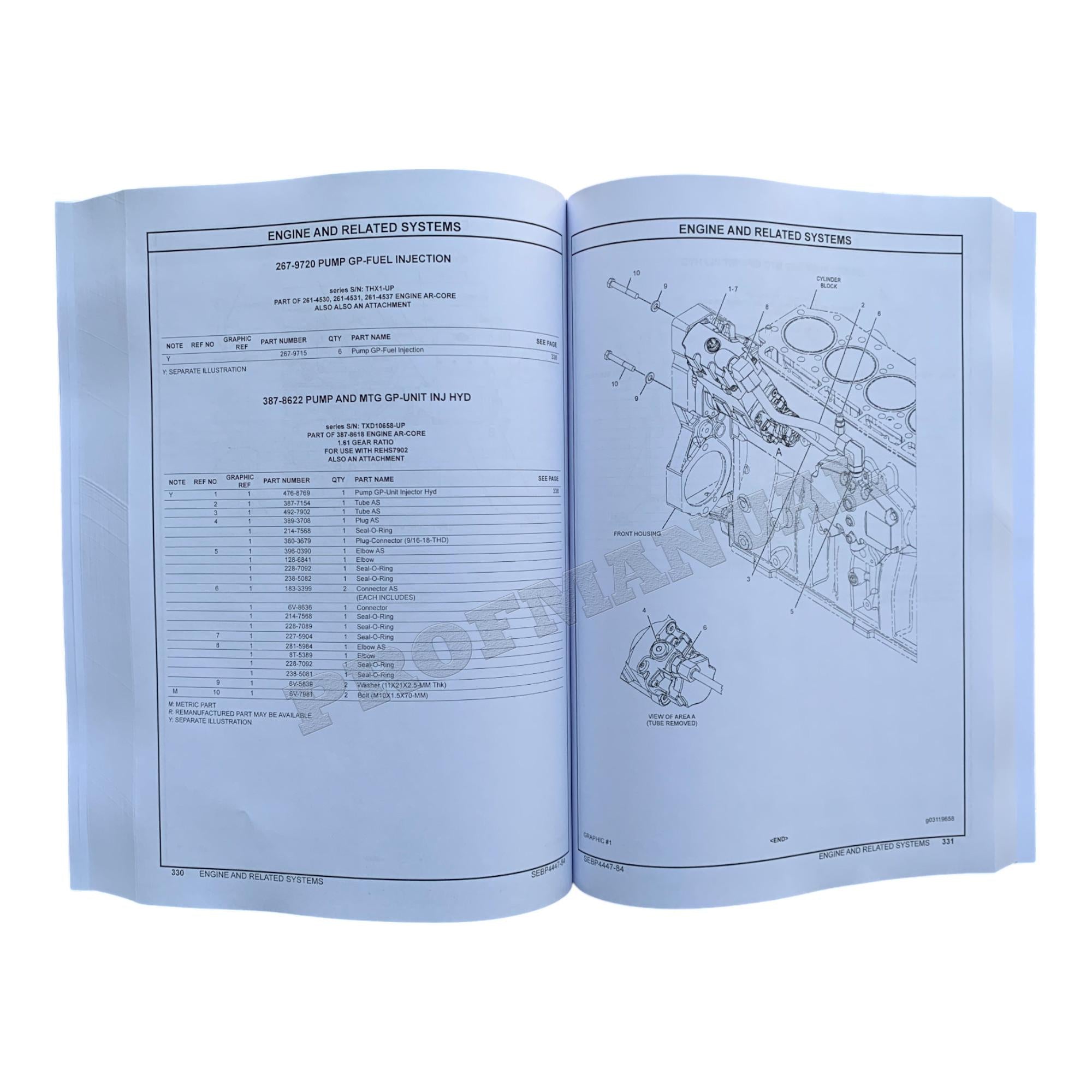 Caterpillar Cat D6R Series 3 Tractor XL PAT XW PAT LGP PAT Parts Catalog Manual