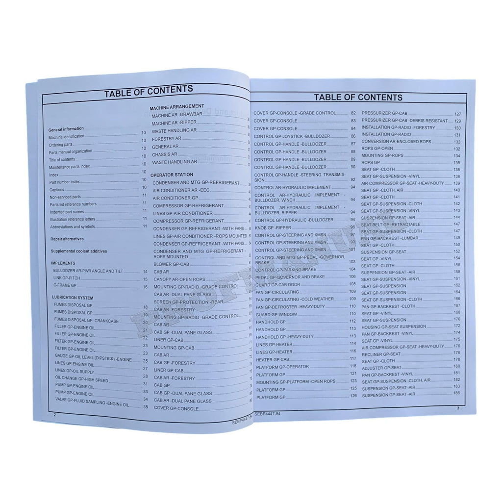 Caterpillar Cat D6R Series 3 Tractor XL PAT XW PAT LGP PAT Parts Catalog Manual