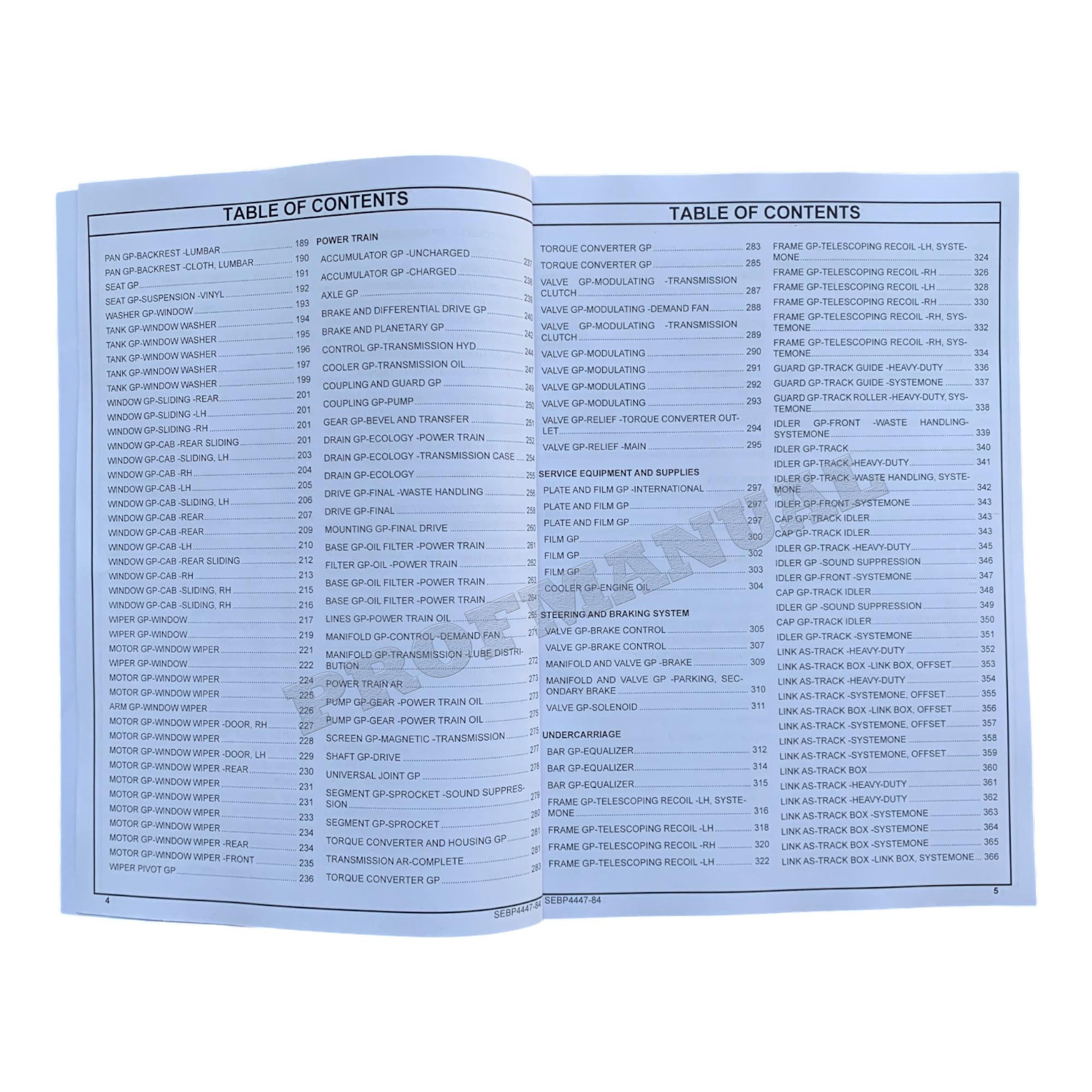 Caterpillar Cat D6R Series 3 Tractor XL PAT XW PAT LGP PAT Parts Catalog Manual
