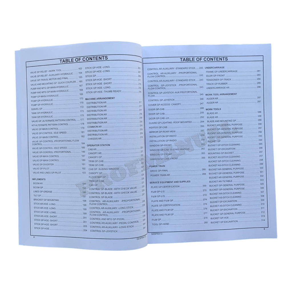 Caterpillar Cat 302.4D Mini Hydraulic Excavator Parts Catalog Manual ser LJN