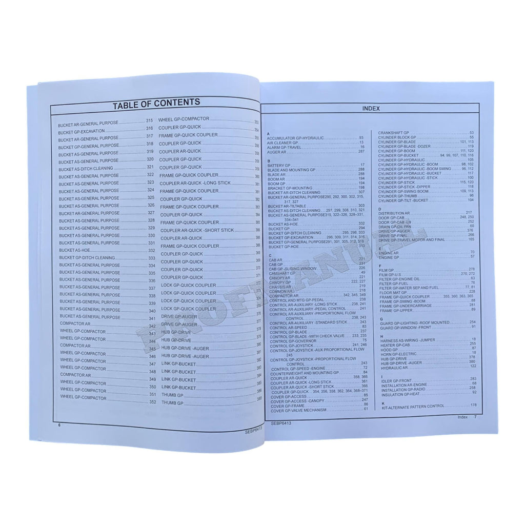 Caterpillar Cat 302.4D Mini Hydraulic Excavator Parts Catalog Manual ser LJN