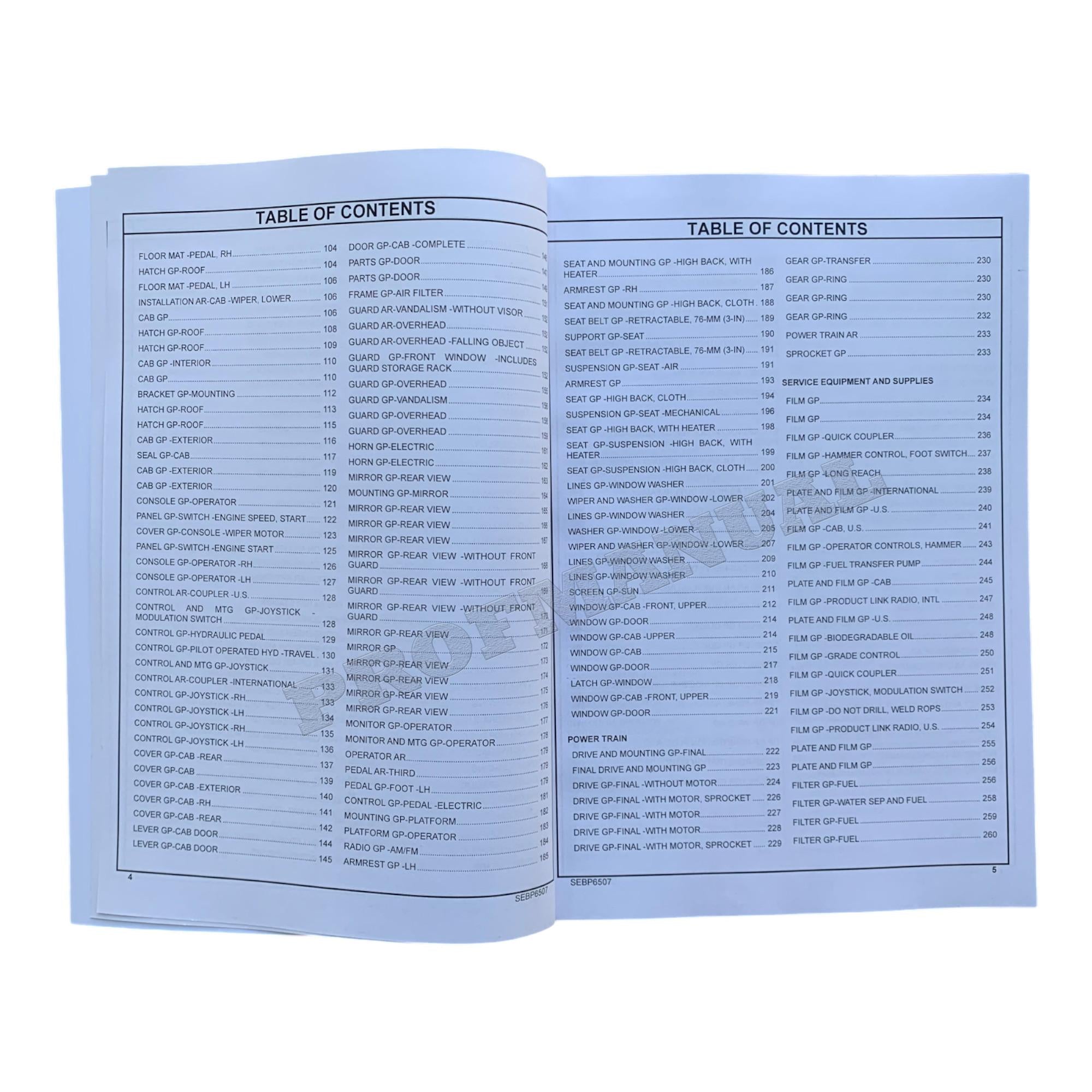 Caterpillar Cat 320E L Excavator Parts Catalog Manual TEX1-Up C8N1-UP REE1-Up