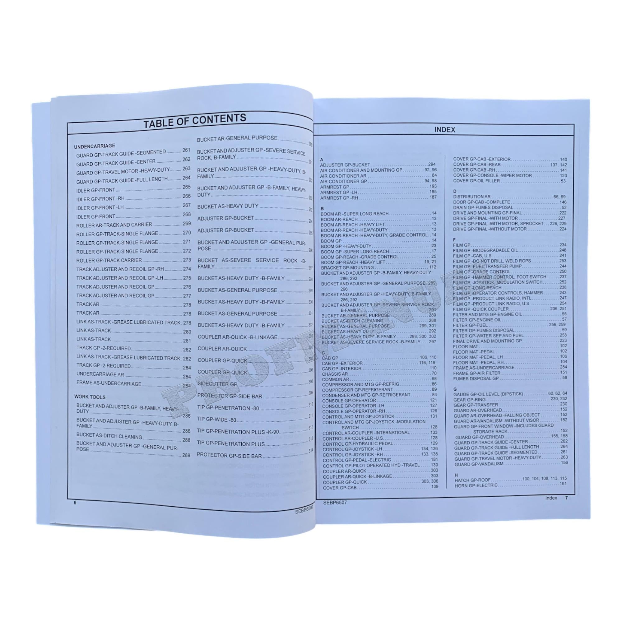 Caterpillar Cat 320E L Excavator Parts Catalog Manual TEX1-Up C8N1-UP REE1-Up