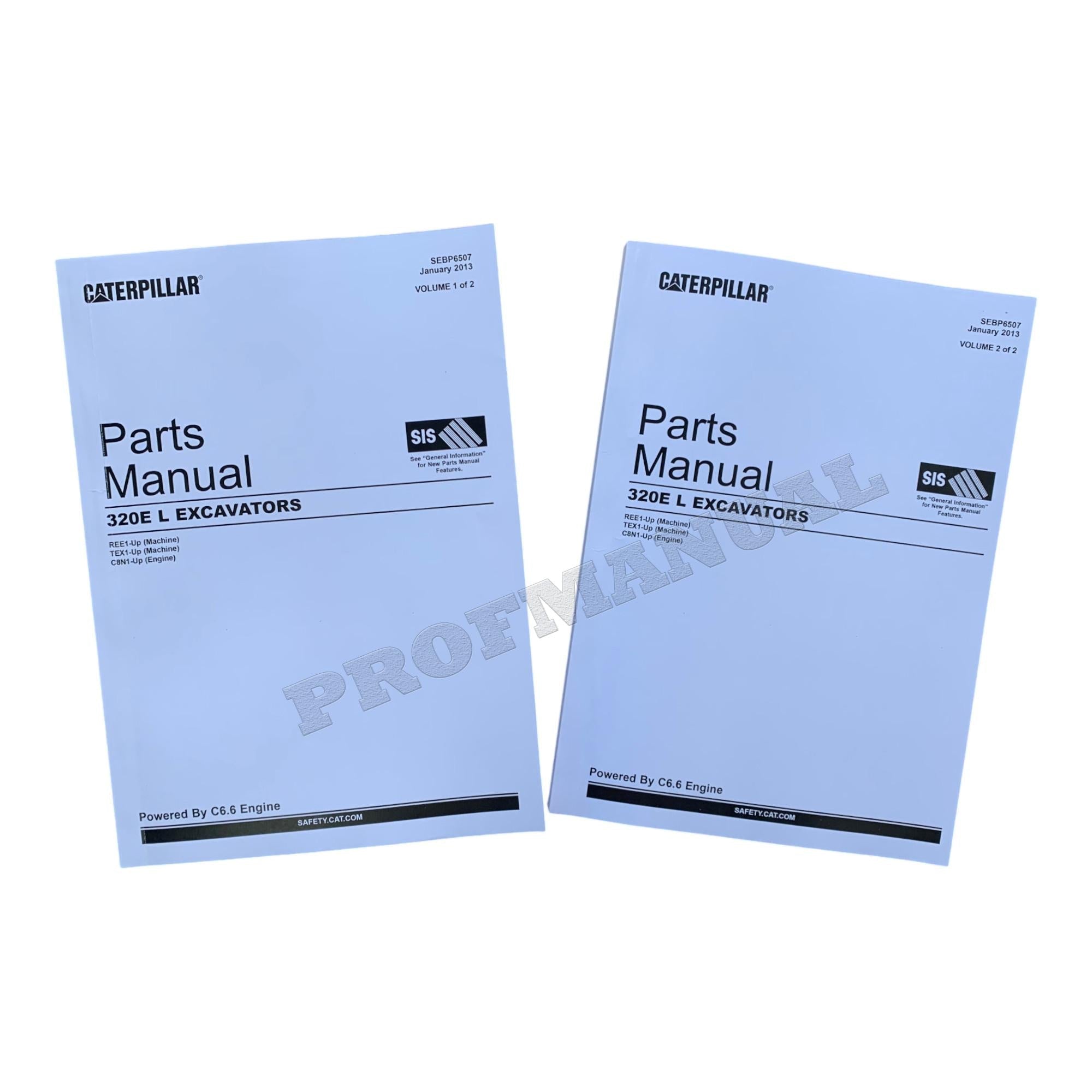 Caterpillar Cat 320E L Excavator Parts Catalog Manual TEX1-Up C8N1-UP REE1-Up