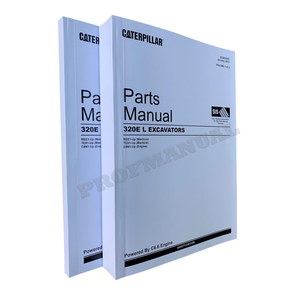 Caterpillar Cat 320E L Excavator Parts Catalog Manual TEX1-Up C8N1-UP REE1-Up