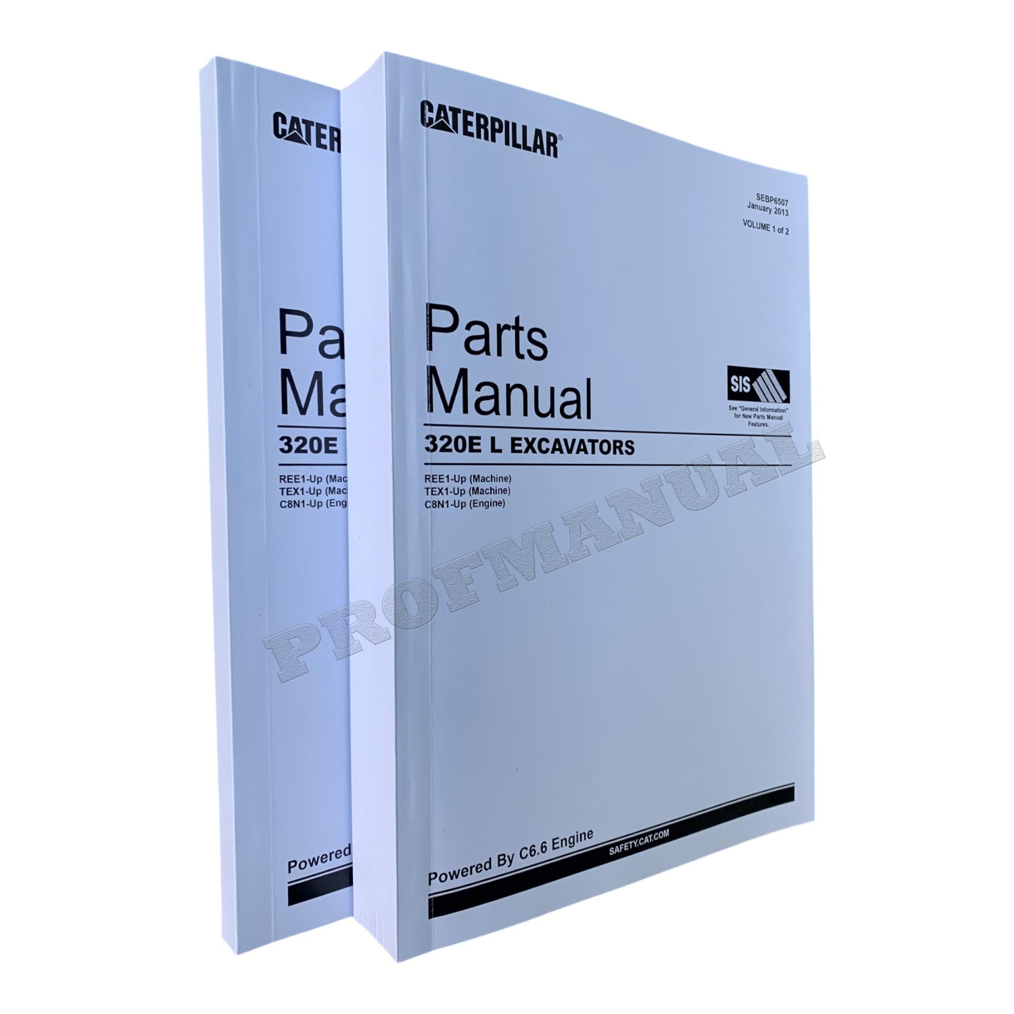 Caterpillar Cat 320E L Excavator Parts Catalog Manual TEX1-Up C8N1-UP REE1-Up