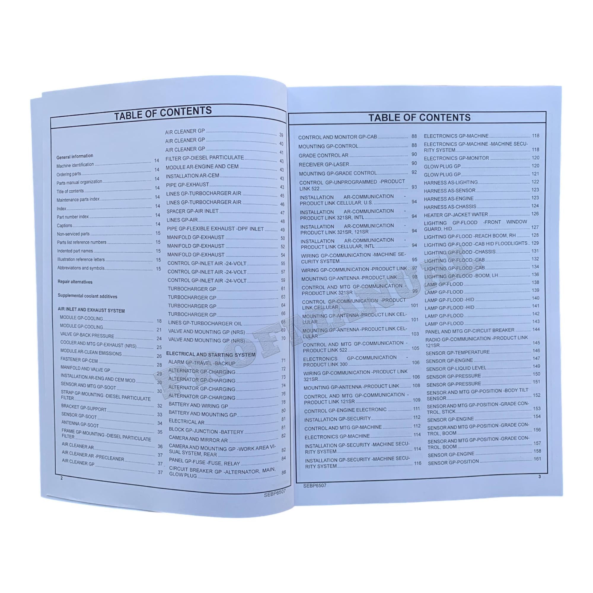 Caterpillar Cat 320E L Excavator Parts Catalog Manual TEX1-Up C8N1-UP REE1-Up