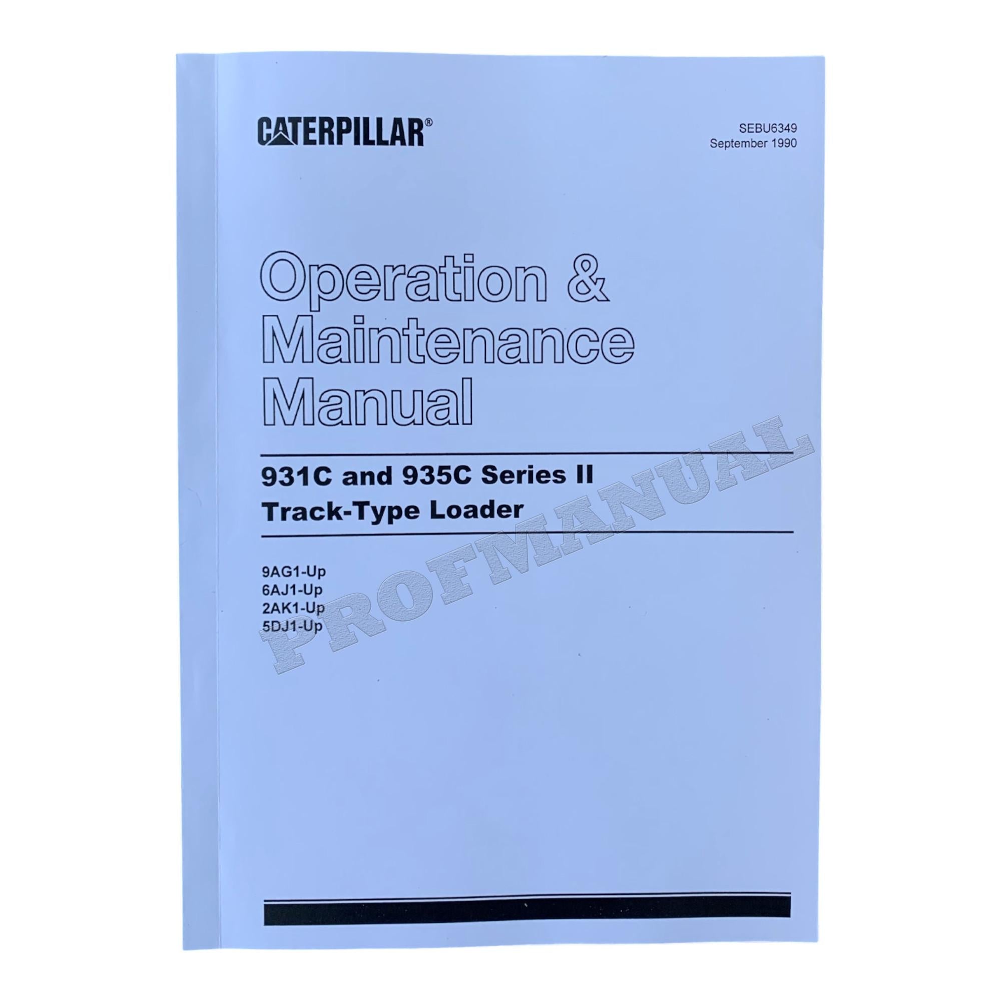 Manual de mantenimiento del operador del cargador de cadenas Caterpillar 931C 935C Serie II