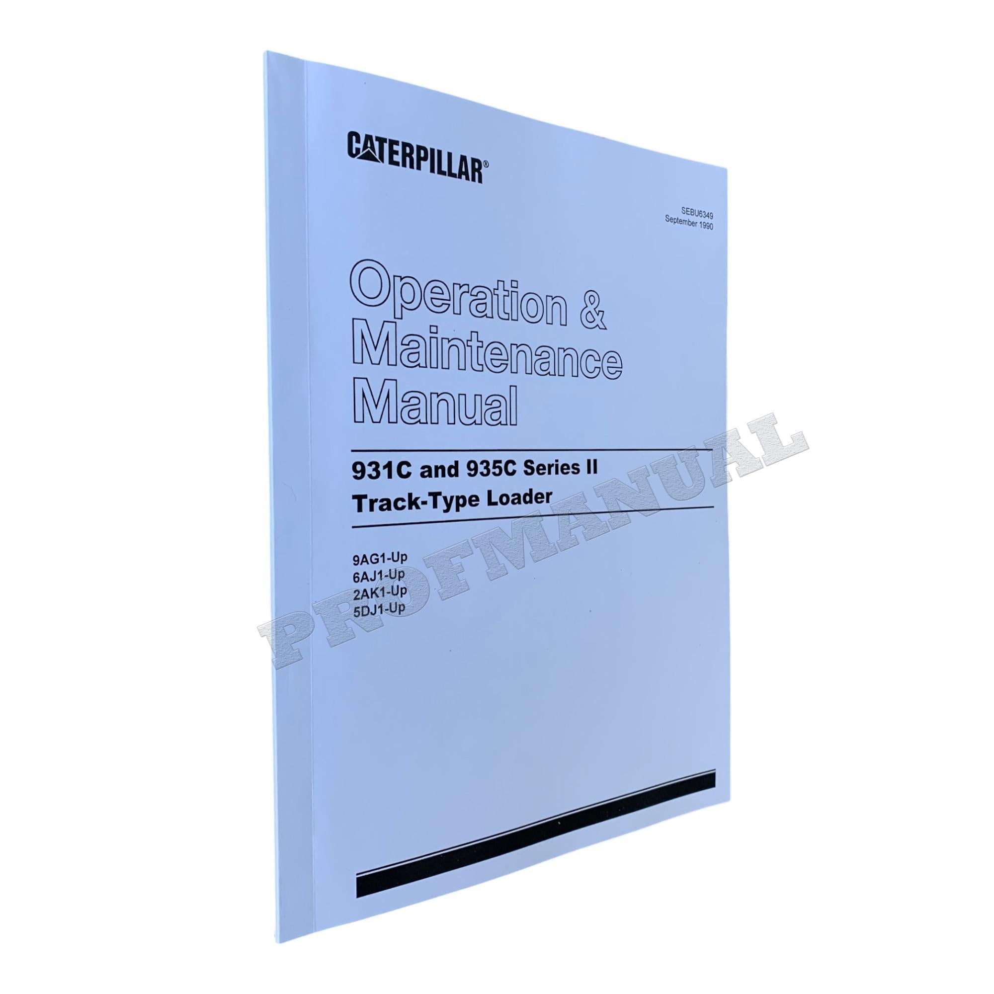 Manual de mantenimiento del operador del cargador de cadenas Caterpillar 931C 935C Serie II