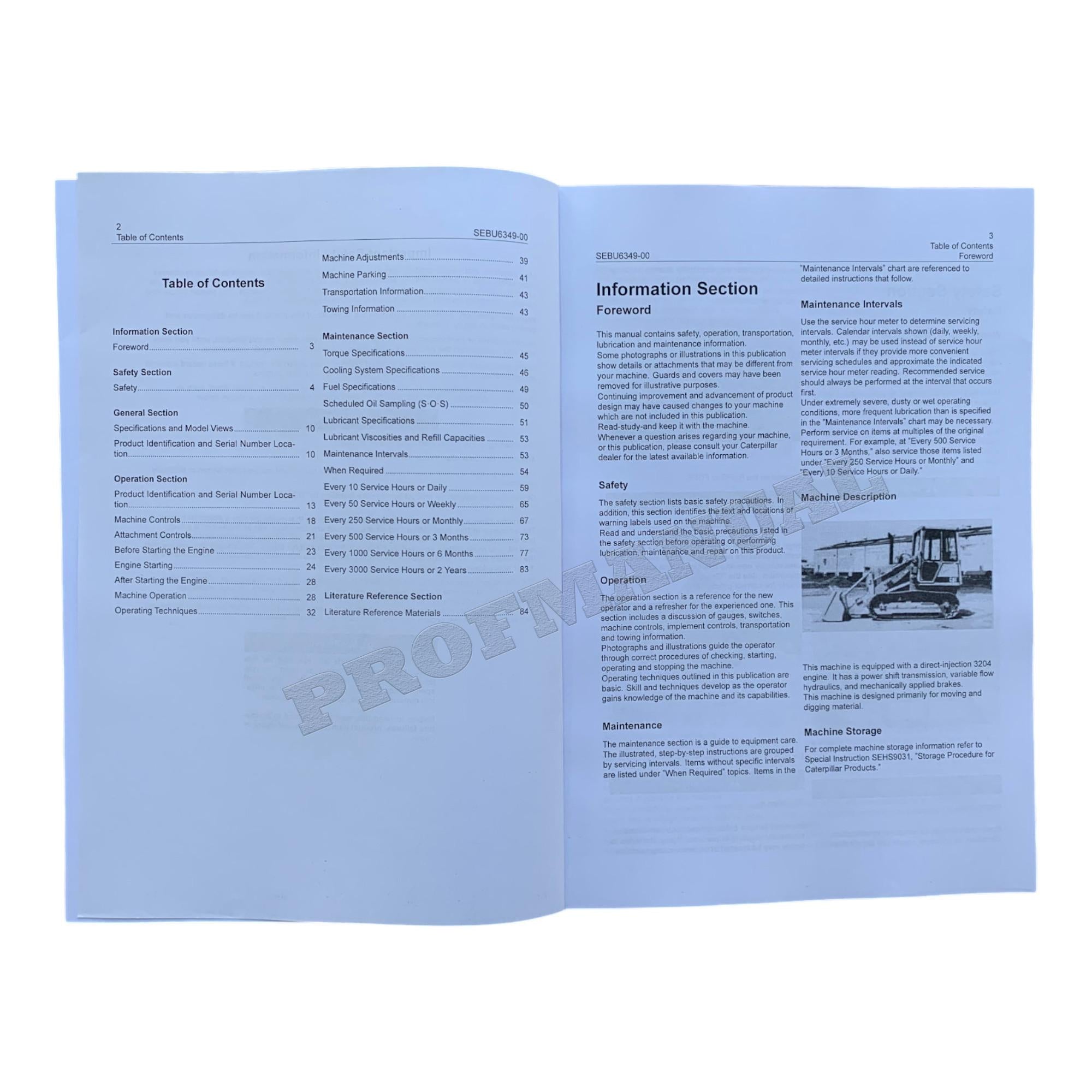 Manual de mantenimiento del operador del cargador de cadenas Caterpillar 931C 935C Serie II