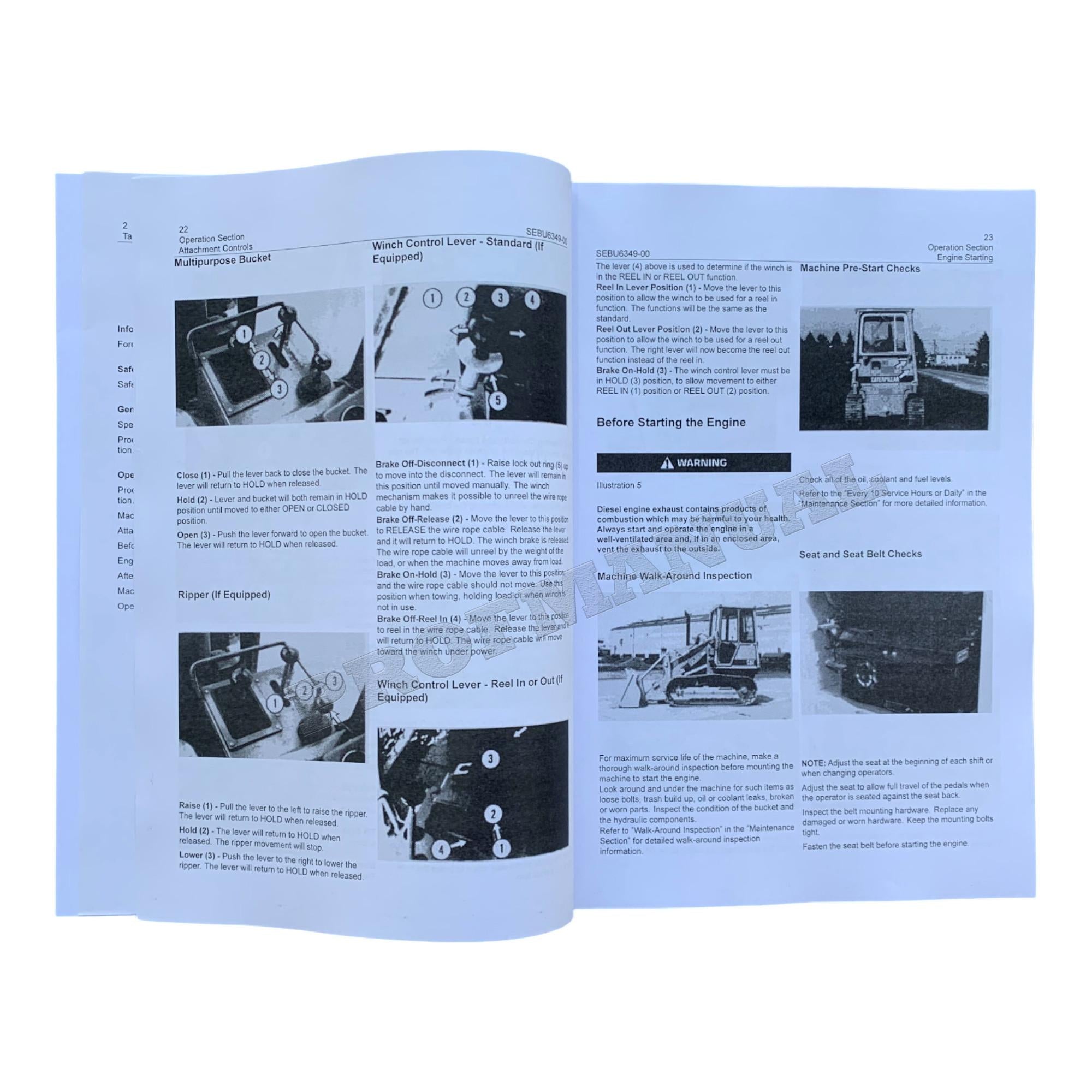Manual de mantenimiento del operador del cargador de cadenas Caterpillar 931C 935C Serie II