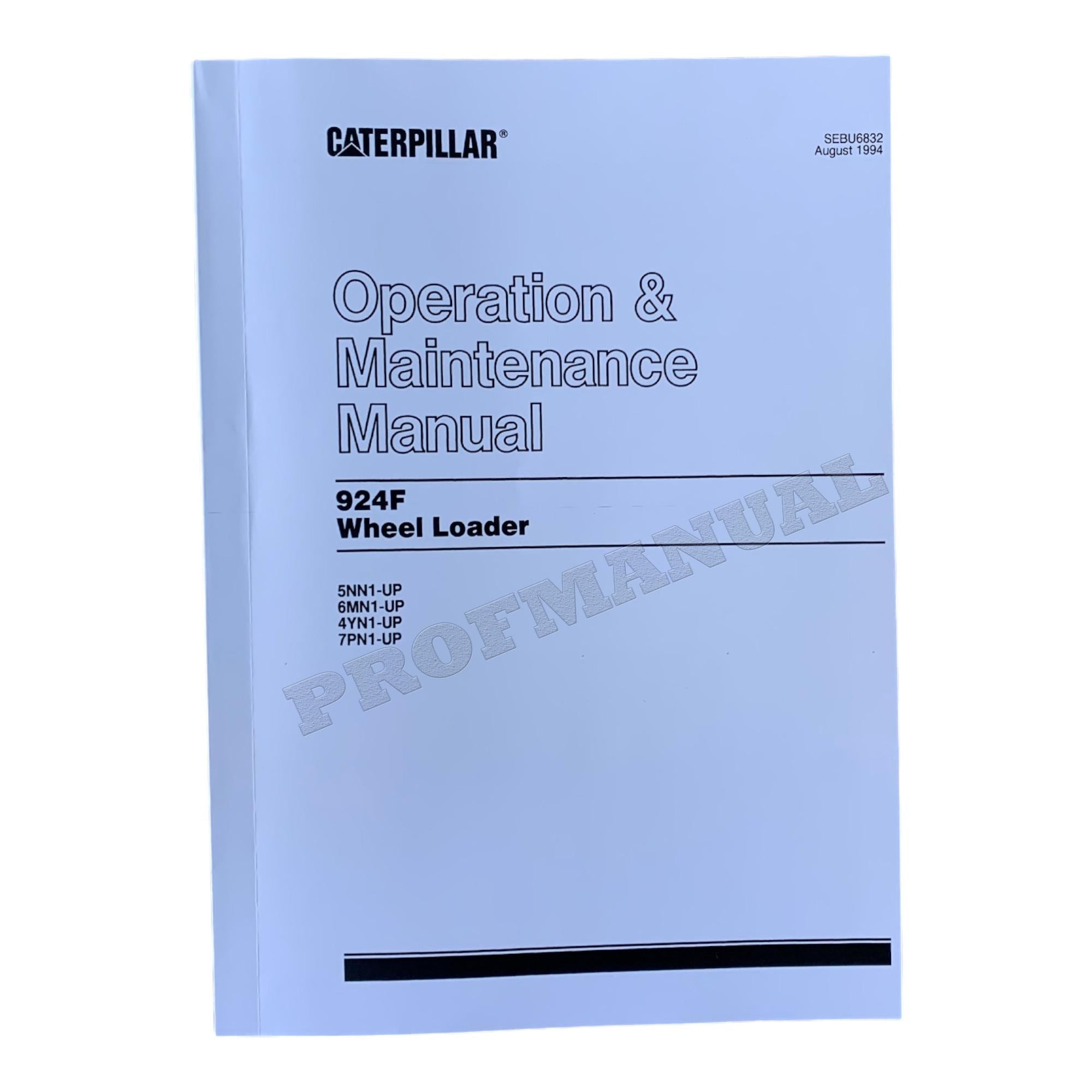 Caterpillar 924F Wheel Loader Operators Maintenance Manual