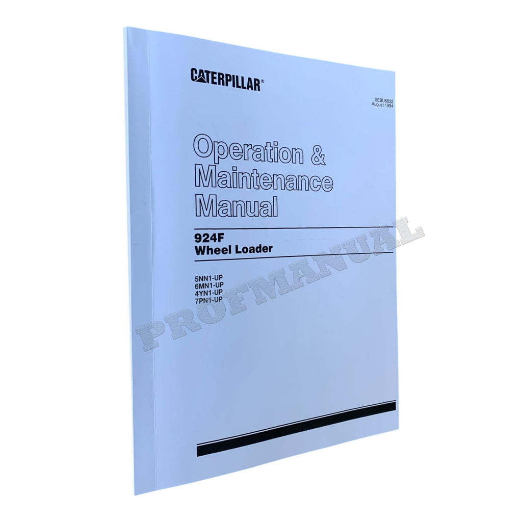 Manual de mantenimiento del operador de la cargadora de ruedas Caterpillar 924F