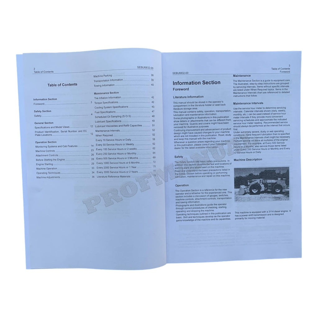 Manual de mantenimiento del operador de la cargadora de ruedas Caterpillar 924F