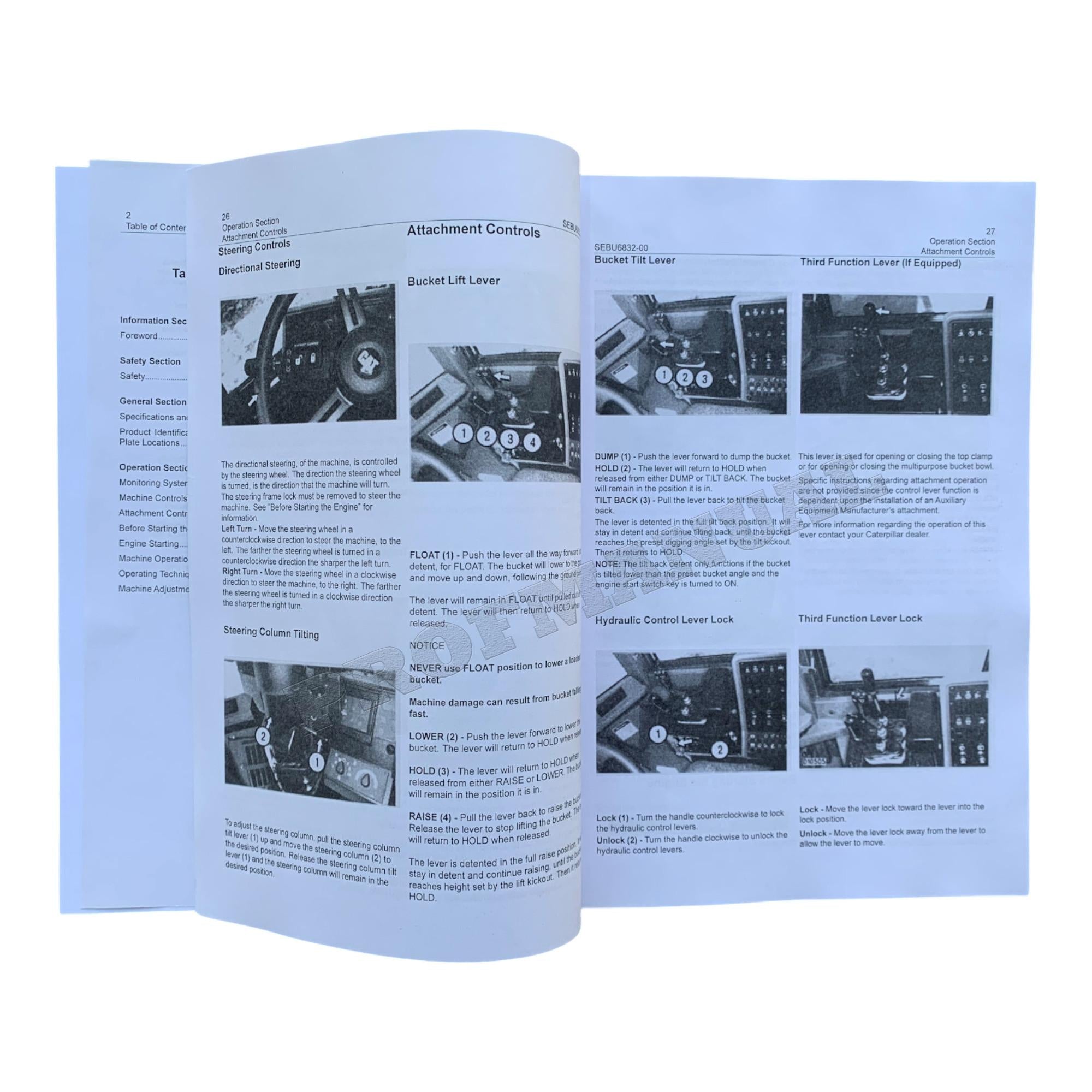 Caterpillar 924F Wheel Loader Operators Maintenance Manual
