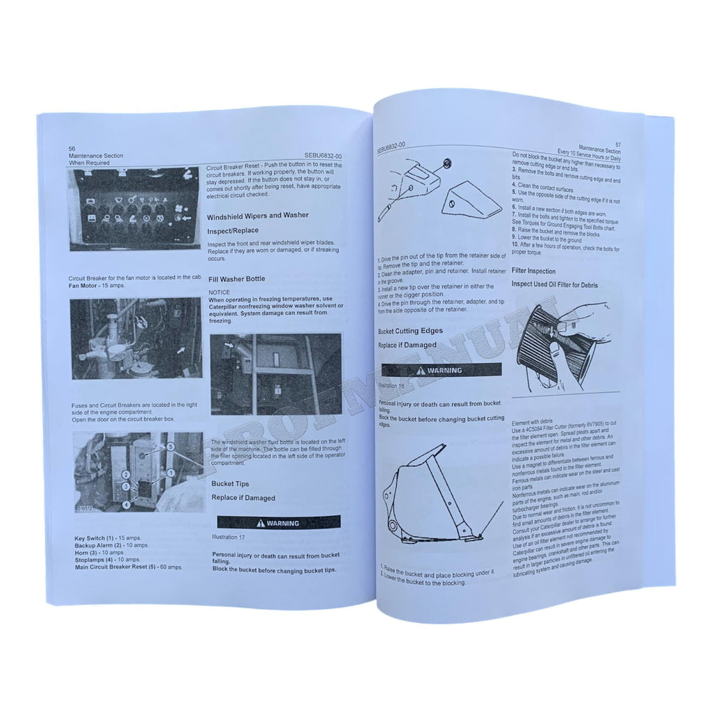 Manual de mantenimiento del operador de la cargadora de ruedas Caterpillar 924F