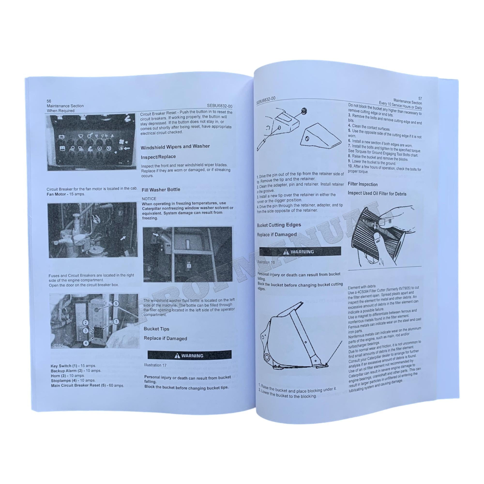 Caterpillar 924F Wheel Loader Operators Maintenance Manual