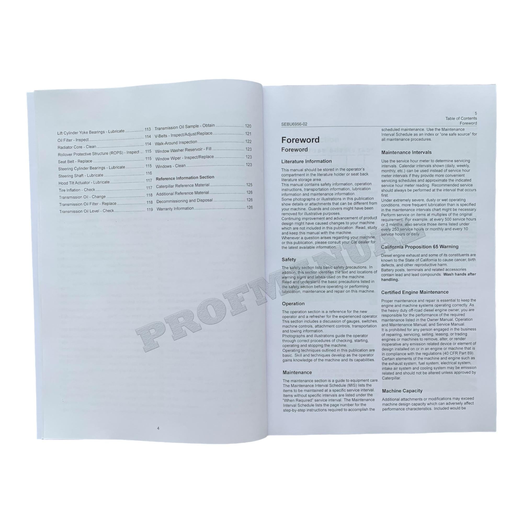 Manual del operador del tractor de ruedas Caterpillar 824G, compactador de suelos 825G y compactador de vertederos 826G