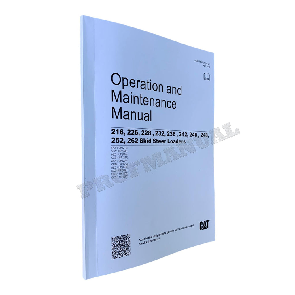 Manual de mantenimiento del operador de minicargadoras Caterpillar 216, 226, 228, 232 y 236