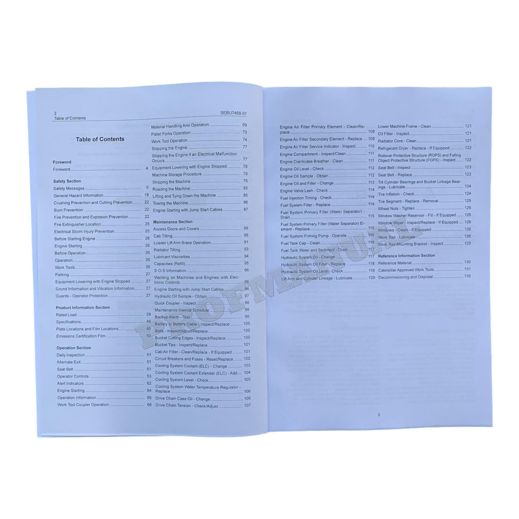Manual de mantenimiento del operador de minicargadoras Caterpillar 216, 226, 228, 232 y 236