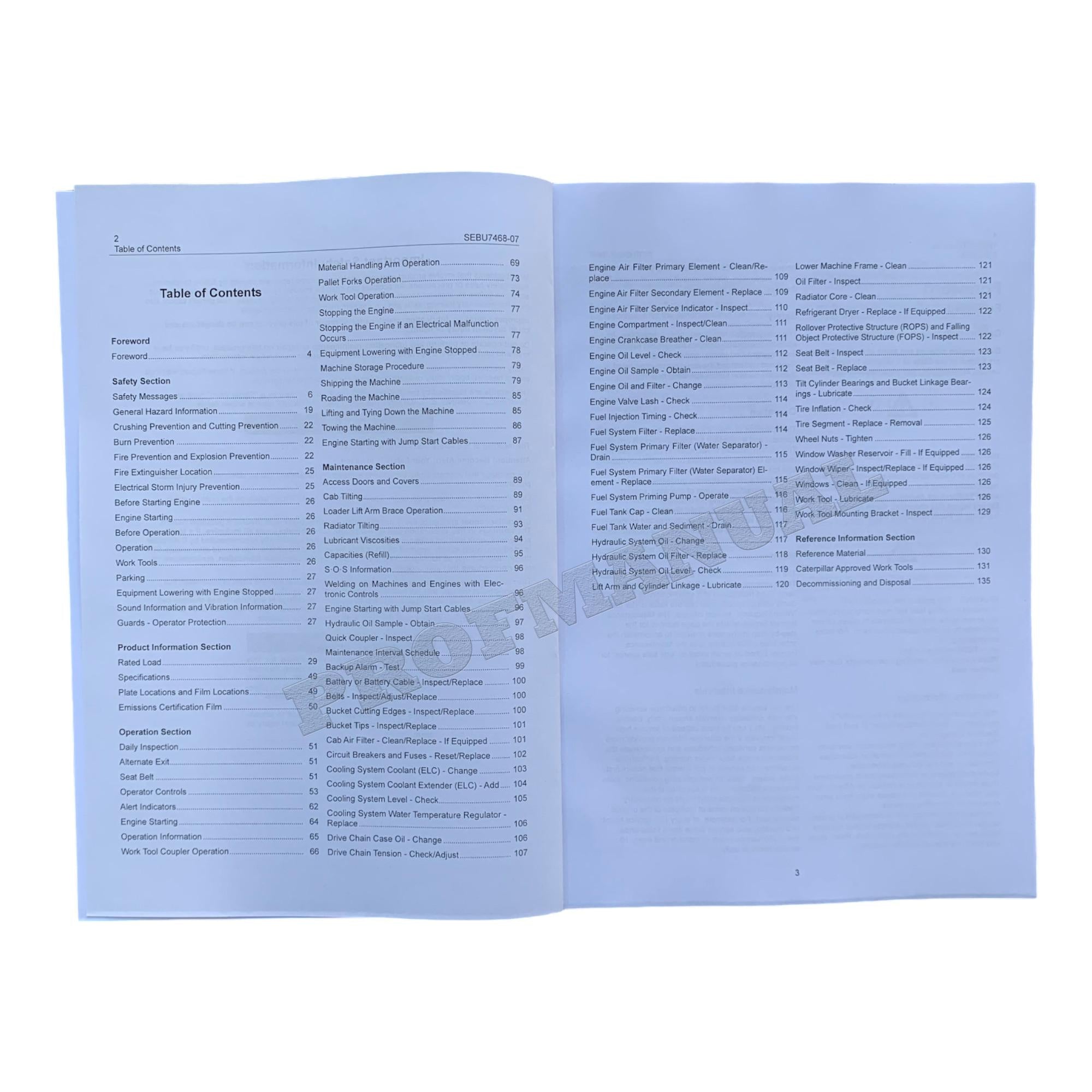 Manual de mantenimiento del operador de minicargadoras Caterpillar 216, 226, 228, 232 y 236