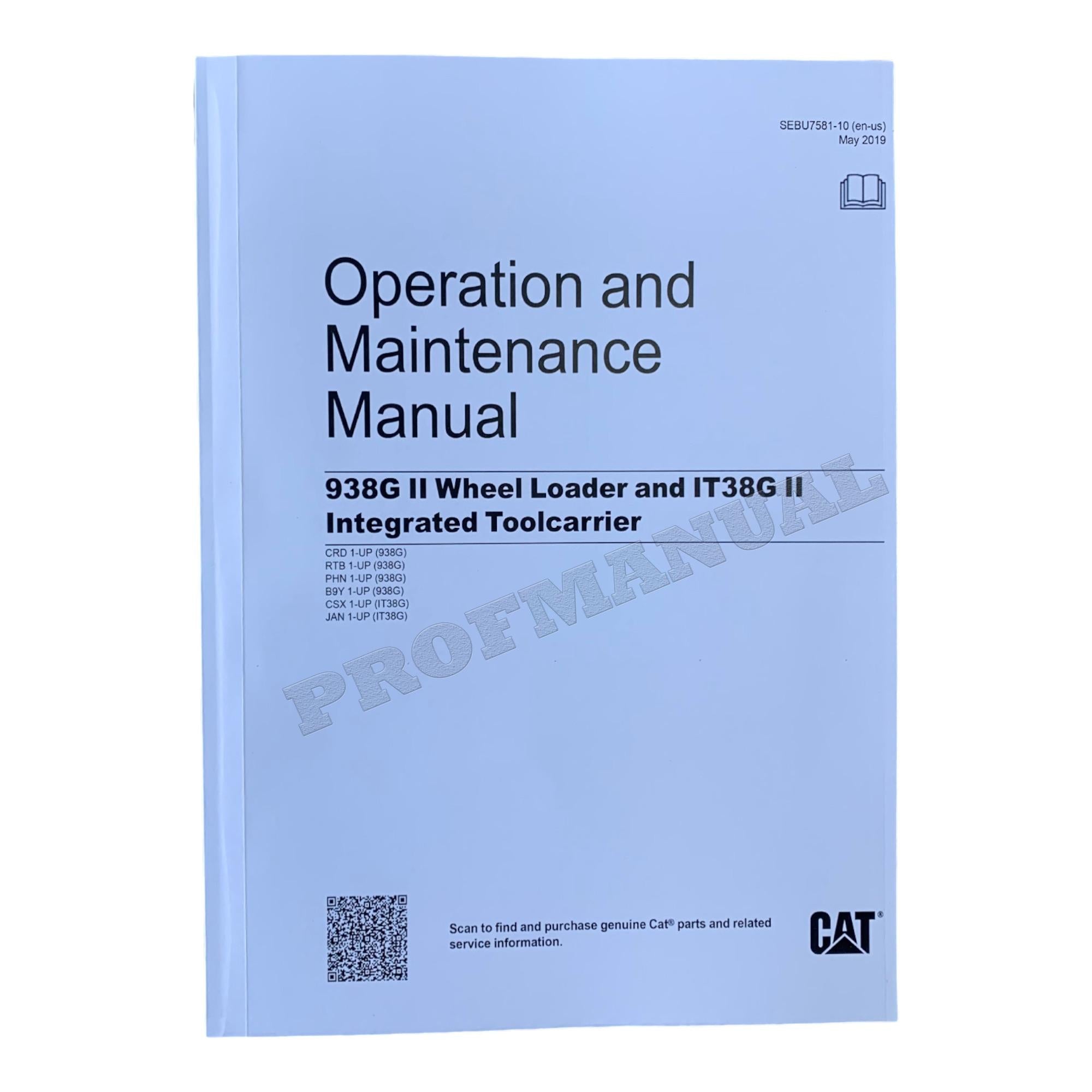 Manual del operador del cargador de ruedas Caterpillar 938G Serie II con portaherramientas integrado
