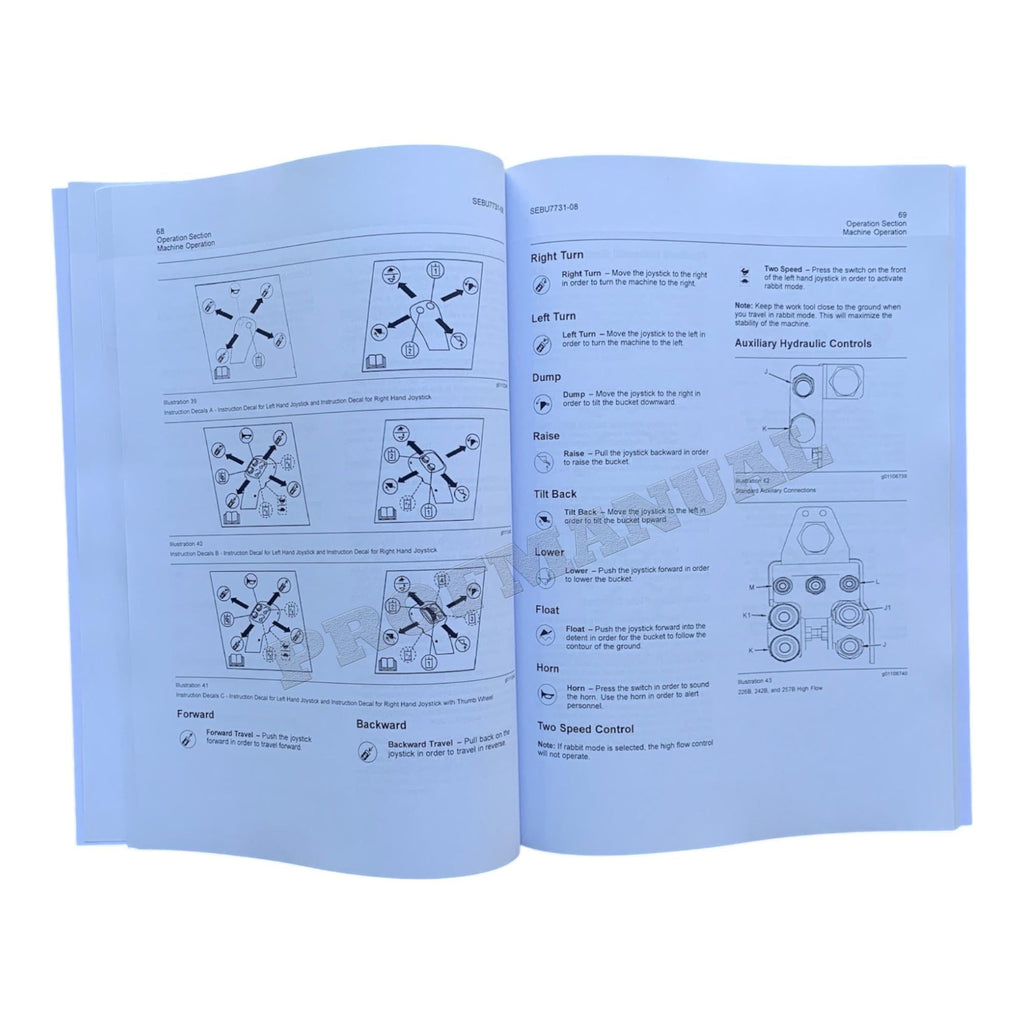 Caterpillar Cat 252B 262B 268B 248B Skid Steer Loader Operators Maintenance Manual +SUPPL
